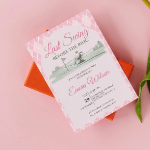 Letzter Schwung vor dem Ring Rosa Junggesellinnen- Einladung