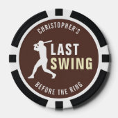 Letzter Schwung vor der Ring Baseball Junggesellen Pokerchips (Vorderseite)
