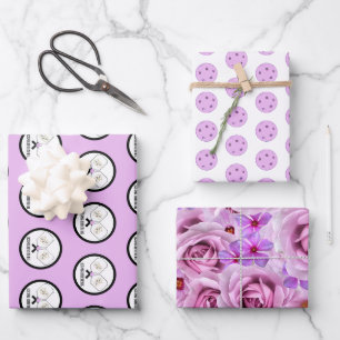 Letzter Schwung vor der Ring-Hochzeit Pickleball Geschenkpapier Set
