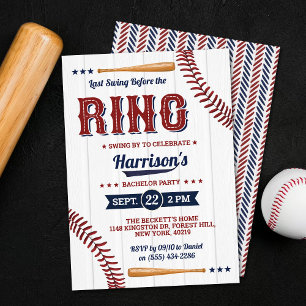 Letzter Schwung vor der Ring-Junggesellen-Abschied Einladung