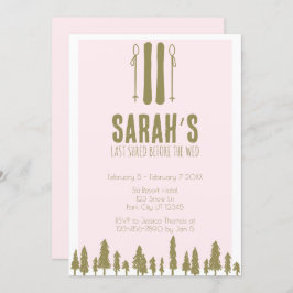 Letzter Shred Ski Winter Junggeselinnen-Abschied Einladung