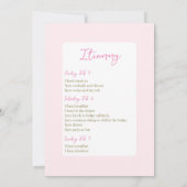 Letzter Shred Winter Ski Junggeselinnen-Abschied Einladung (Rückseite)