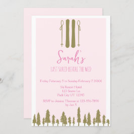 Letzter Shred Winter Ski Junggeselinnen-Abschied Einladung