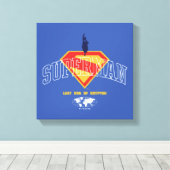 Letzter Sohn des Krypton Emblems Leinwanddruck (Insitu (Holzboden))