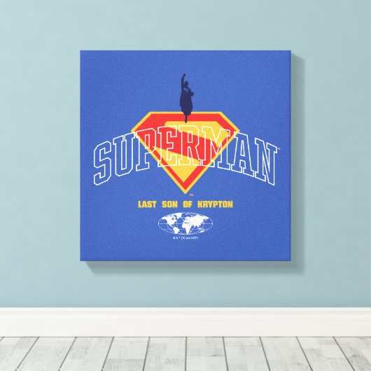 Letzter Sohn des Krypton Emblems Leinwanddruck (Insitu (Holzboden))
