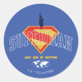 Letzter Sohn des Krypton Emblems Runder Aufkleber (Vorderseite)
