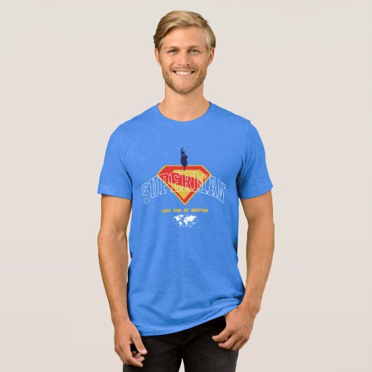 Letzter Sohn des Krypton Emblems Tri-Blend Shirt (Vorderseite voll)