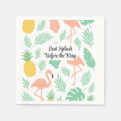 Letzter Splash-Junggeselinnen-Abschied - Tropische Serviette (Vorderseite)