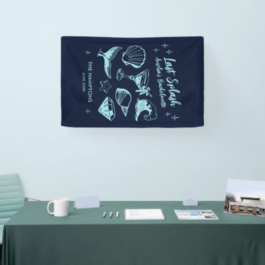 Letzter Splash Mermaid Beach Junggeselinnen-Abschi Banner (Messe)