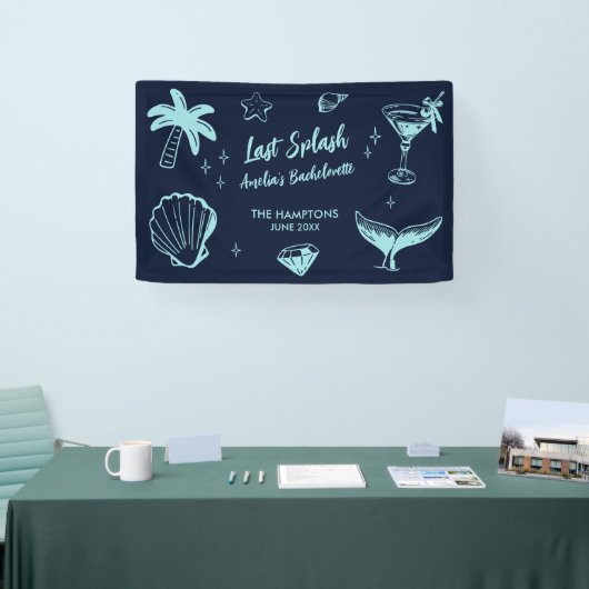 Letzter Splash Mermaid Beach Junggeselinnen-Abschi Banner (Messe)
