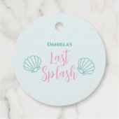 Letzter Splash Mermaid Muschel Beach Junggeselinne Geschenkanhänger (Rückseite)