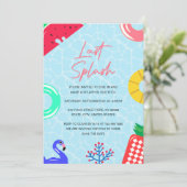 Letzter Splash Spinster-Junggeselinnen-Abschied Einladung (Stehend Vorderseite)