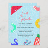 Letzter Splash Spinster-Junggeselinnen-Abschied Einladung (Vorne/Hinten)