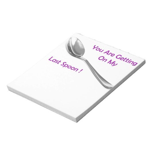 Letzter Spoon Notizblock (Rotiert)