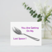 Letzter Spoon Postkarte (Stehend Vorderseite)