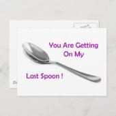 Letzter Spoon Postkarte (Vorne/Hinten)