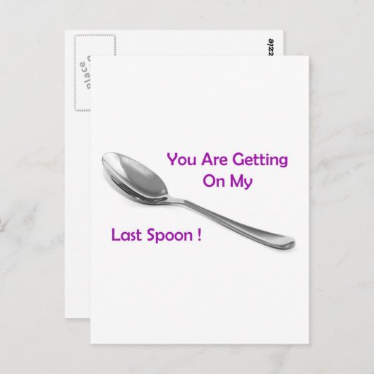 Letzter Spoon Postkarte (Vorne/Hinten)