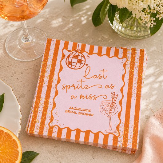 Letzter Spritz als Fräulein Bachelorette, Brautpar Serviette