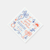 Letzter Spritz Amalfi-Küste Junggesellinnenabschie Serviette (Ecke)
