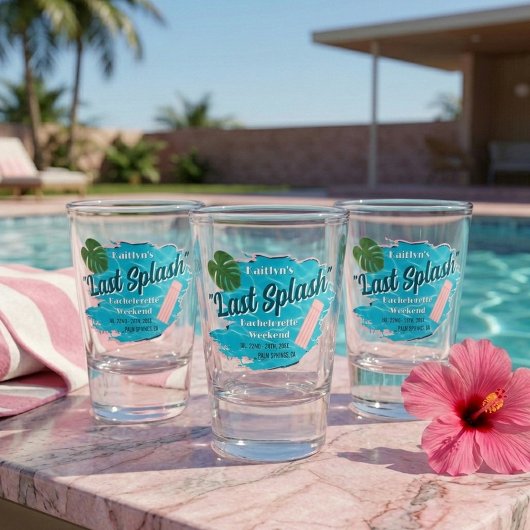 Letzter Spritzer Junggesellinnen-Wochenende Poolpa Schnapsglas