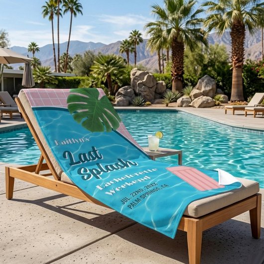 Letzter Spritzer Junggesellinnen-Wochenende Poolpa Strandtuch