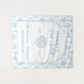 Letzter Spritzer Küste Blau Junggesellinnenabschie Wandteppich (Vorderseite (Horizontal))