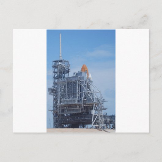 Letzter Start von Atlantis Postkarte (Vorderseite)