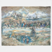 LETZTER SUPPER FLEECEDECKE (Vorderseite (Horizontal))