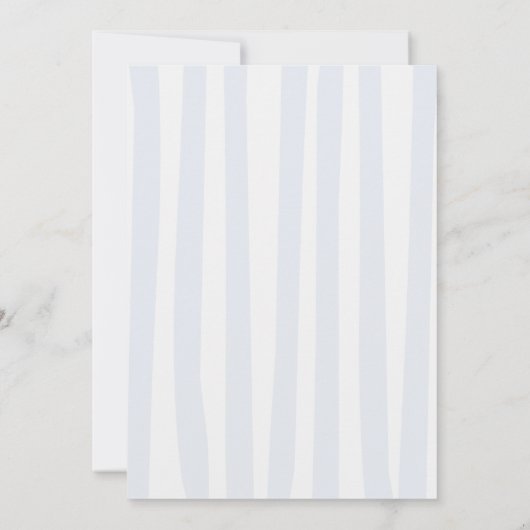 Letzter Swing Country Club Blaues gestreiftes Brau Einladung (Rückseite)