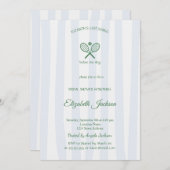 Letzter Swing Country Club Blaues gestreiftes Brau Einladung (Vorne/Hinten)