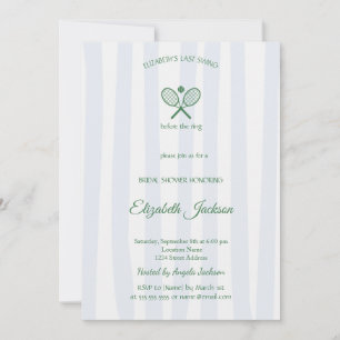 Letzter Swing Country Club Blaues gestreiftes Brau Einladung