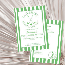 Letzter Swing Golf Country Club Bachelorette Woche Einladung