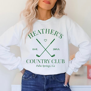 Letzter Swing Golf Country Club Junggesellinnenabs Sweatshirt