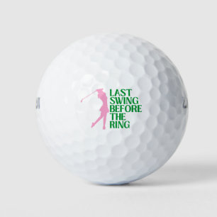 Letzter Swing Golf Junggesellinnenabschied Rosa Gr Golfball