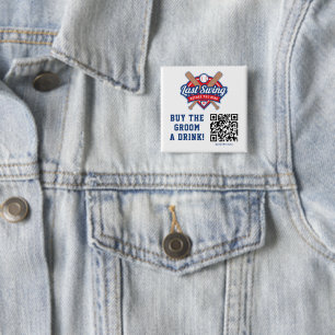 Letzter Swing-Kauf: Knopf mit QR-Code, um dem Bräu Button