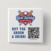 Letzter Swing-Kauf: Knopf mit QR-Code, um dem Bräu Button (Vorderseite)
