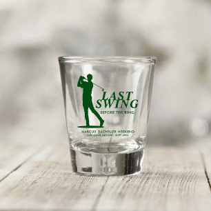 Letzter Swing vor dem Ring Golf Bachelor Schnapsglas