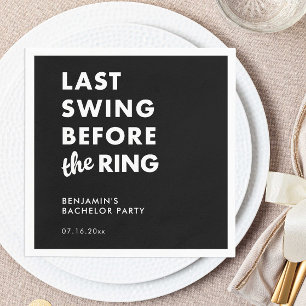 Letzter Swing vor dem Ring Junggesellenabschied Mi Serviette