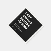 Letzter Swing vor dem Ring Junggesellenabschied Mi Serviette (Ecke)