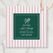 Letzter Swing vor dem Ring Junggesellinnenabschied Geschenkanhänger (Rückseite)