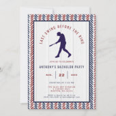 Letzter Swing vor der Ring Baseball Junggesellenab Einladung (Vorderseite)