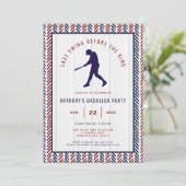 Letzter Swing vor der Ring Baseball Junggesellenab Einladung (Stehend Vorderseite)