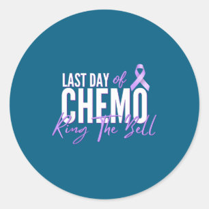 Letzter Tag Chemo Klingel Runder Aufkleber