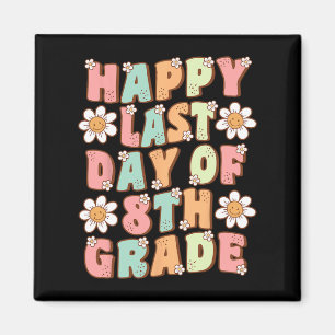 Letzter Tag der 8. Klasse Cute Groovy Achtklässler Magnet