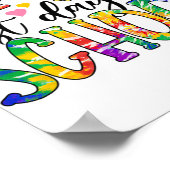 Letzter Tag der Gefärbte Krawatte Abschluss Lehrer Poster (Ecke)