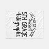 Letzter Tag der Schule Autogramm - 5. Klasse Fleecedecke (Vorderseite (Horizontal))