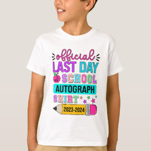 Letzter Tag der Schule Autogramm Shirt Stift 2023-