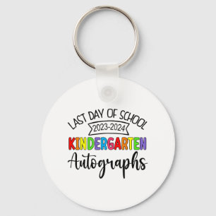 Letzter Tag der Schule Autograph Kindergarten Grad Schlüsselanhänger