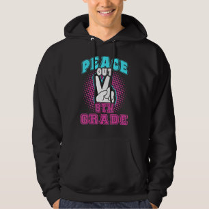 Letzter Tag der Schule Frieden aus der 8. Klasse L Hoodie