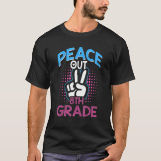 Letzter Tag der Schule Frieden aus der 8. Klasse L T-Shirt